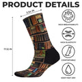 Custom Crew Socks - Personalized Bookish Gifts For Book Lovers, Bookworms, Readers - Keeping Up With My Reading Game copy Printbelle