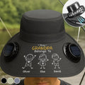Custom Solar Fan Hat – Grandpa Belongs To Kids – Personalized Fishing Gift for Grandpa Printing Joy