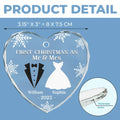 Custom Heart or Round Glass Ornament – Personalized Christmas, Wedding & Anniversary Gift for Couples, Husband & Wife – “Our First Christmas as Mr & Mrs” Keepsake Printbelle
