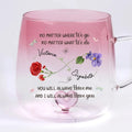 Custom Gradient Glass Mug – Personalized Best Friend Birthday Gifts for Women, Sisters, BFF, Besties – Always Together, No Matter What Printing Joy
