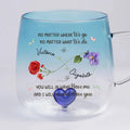 Custom Gradient Glass Mug – Personalized Best Friend Birthday Gifts for Women, Sisters, BFF, Besties – Always Together, No Matter What Printing Joy