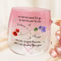 Custom Gradient Glass Mug – Personalized Best Friend Birthday Gifts for Women, Sisters, BFF, Besties – Always Together, No Matter What Printing Joy