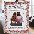 Custom Blanket - Personalized Best Friend Birthday Gifts For Women, Besties, Sisters, BFF - True Friends, Always Near Printbelle