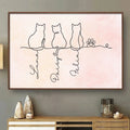 Custom Horizontal Poster – Personalized Pet Memorial Gifts for Cat Owners – “Always With Us In Spirit” Sympathy Wall Art for Home Decor Printify
