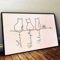 Custom Horizontal Poster – Personalized Pet Memorial Gifts for Cat Owners – “Always With Us In Spirit” Sympathy Wall Art for Home Decor Printify