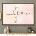 Custom Horizontal Poster – Personalized Pet Memorial Gifts for Cat Owners – “Always With Us In Spirit” Sympathy Wall Art for Home Decor Printify