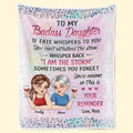 Custom Blanket - Personalized Birthday Gifts For Mom, Daughter - Daughters Are Far More Precious Than Jewels Printing Joy