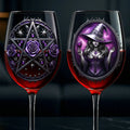 Custom Stemmed Wine Glass - Personalized Best Friend Birthday Gifts For Women, Besties, Sisters, BFF - Witch Vibes Only This Halloween Printing Joy