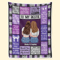 Custom Blanket - Personalized Best Friend Christmas Birthday Gifts For Women, Besties, Sisters, BFF - Always Better With My BFF Printbelle