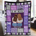 Custom Blanket - Personalized Best Friend Christmas Birthday Gifts For Women, Besties, Sisters, BFF - Always Better With My BFF Printbelle