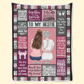 Custom Blanket - Personalized Best Friend Christmas Birthday Gifts For Women, Besties, Sisters, BFF - Always Better With My BFF Printbelle