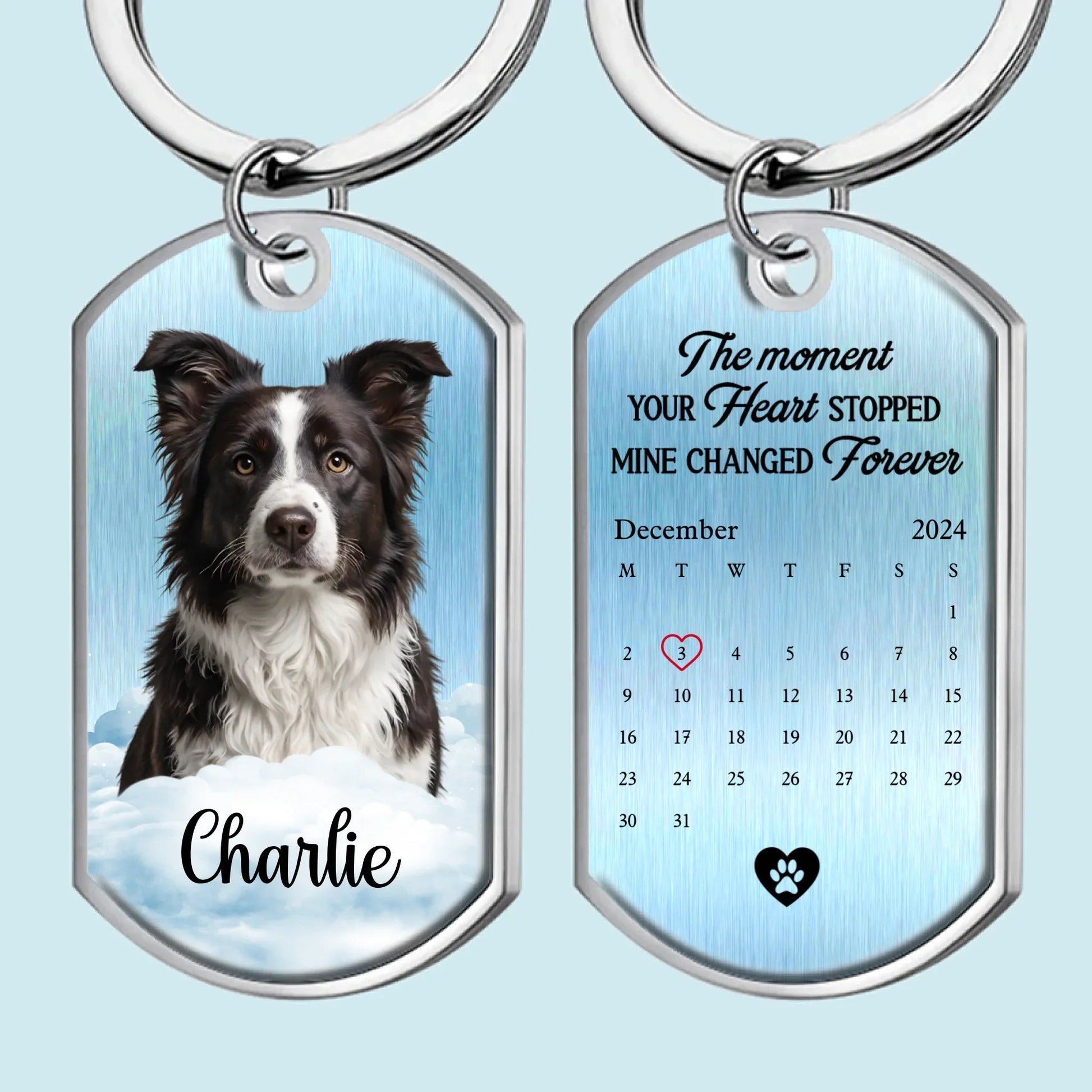 Personalized Pet Memorial Keychain – Custom Photo Sympathy Gift – Gift for Dog & Cat Lovers Printing Joy
