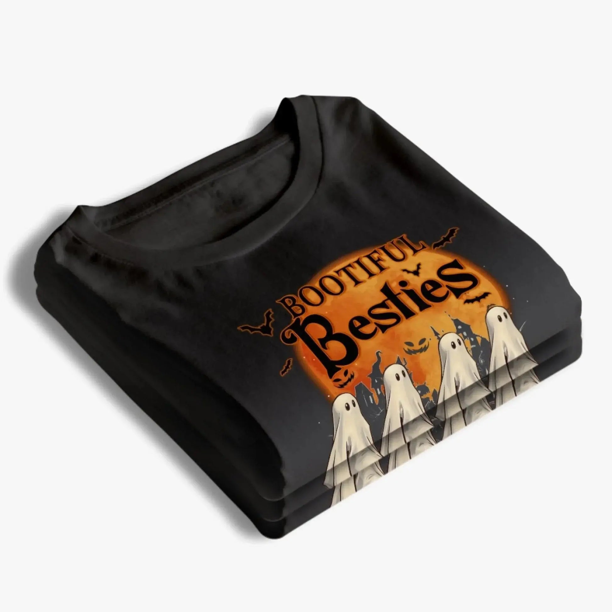 Custom Unisex T-shirt, Premium T-shirt, Hoodie - Personalized Halloween Birthday Gifts For Women, Besties, Sisters, BFF - Haunted By Laughter Together Dreamship