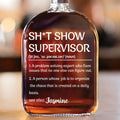 Chief Chaos Coordinator - Coworker Personalized Custom Whiskey Bottle - Gift For Coworkers, Work Friends, Colleagues Printing Joy