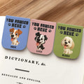 Custom Leather Magnetic Bookmark - Personalized Bookish Gifts For Book Lovers, Bookworms, Dog Cat Lovers, Dog Dad And Mom, Cat Owners - Reading Is Better With Paws Printing Joy