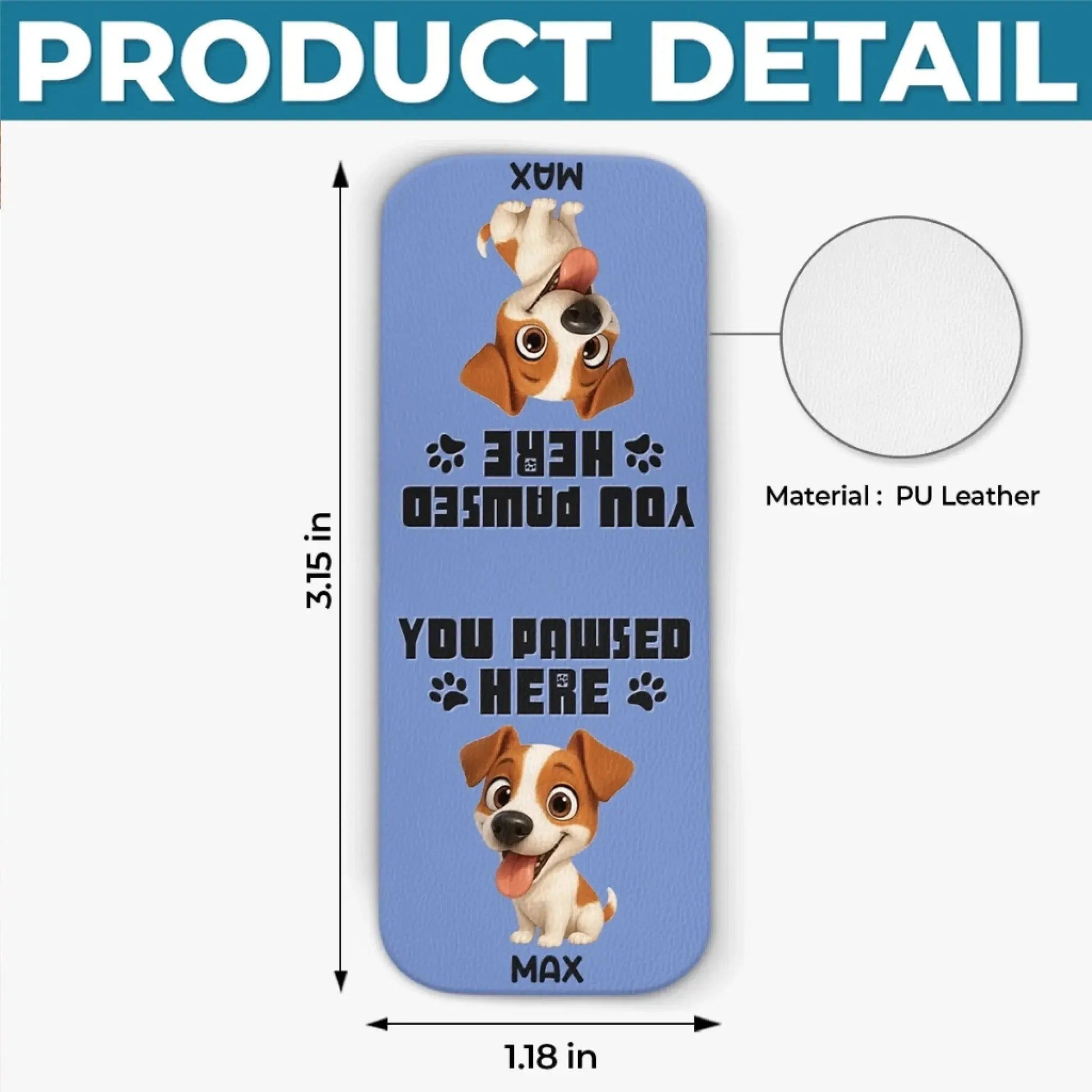 Custom Leather Magnetic Bookmark - Personalized Bookish Gifts For Book Lovers, Bookworms, Dog Cat Lovers, Dog Dad And Mom, Cat Owners - Reading Is Better With Paws Printing Joy