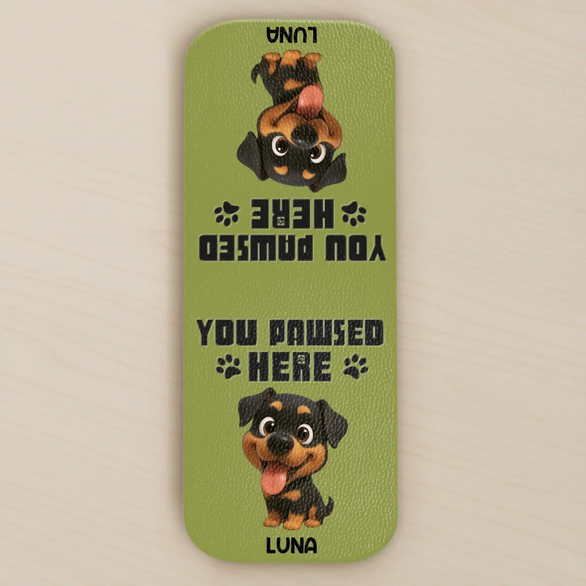 Custom Leather Magnetic Bookmark - Personalized Bookish Gifts For Book Lovers, Bookworms, Dog Cat Lovers, Dog Dad And Mom, Cat Owners - Reading Is Better With Paws Printing Joy