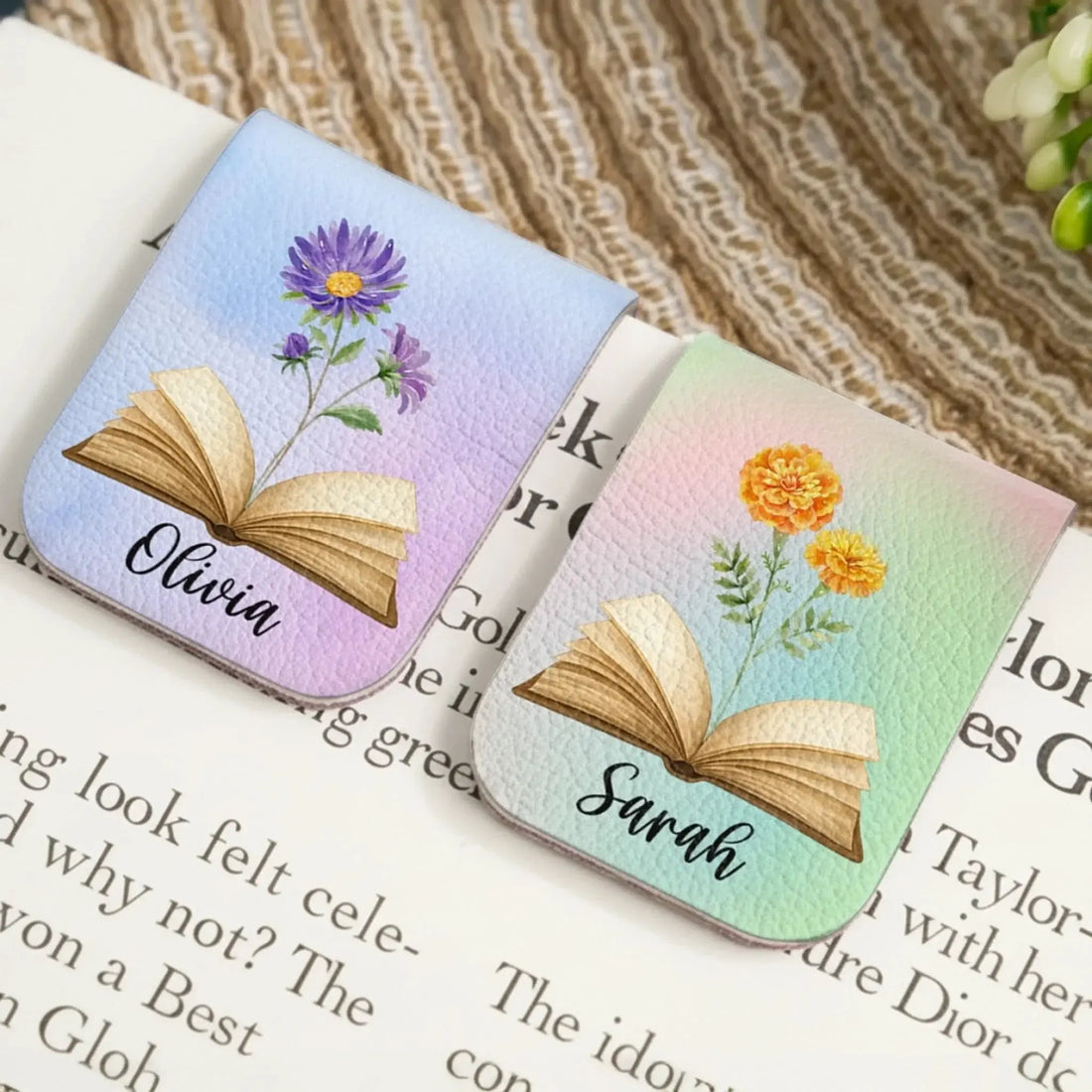 Custom Leather Magnetic Bookmark - Personalized Bookish Gifts For Book Lovers, Bookworms, Readers - Reading Is My Superpower Printing Joy