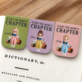 Custom Leather Magnetic Bookmark - Personalized Bookish Gifts For Book Lovers, Bookworms, Readers - One More Page Always Printing Joy