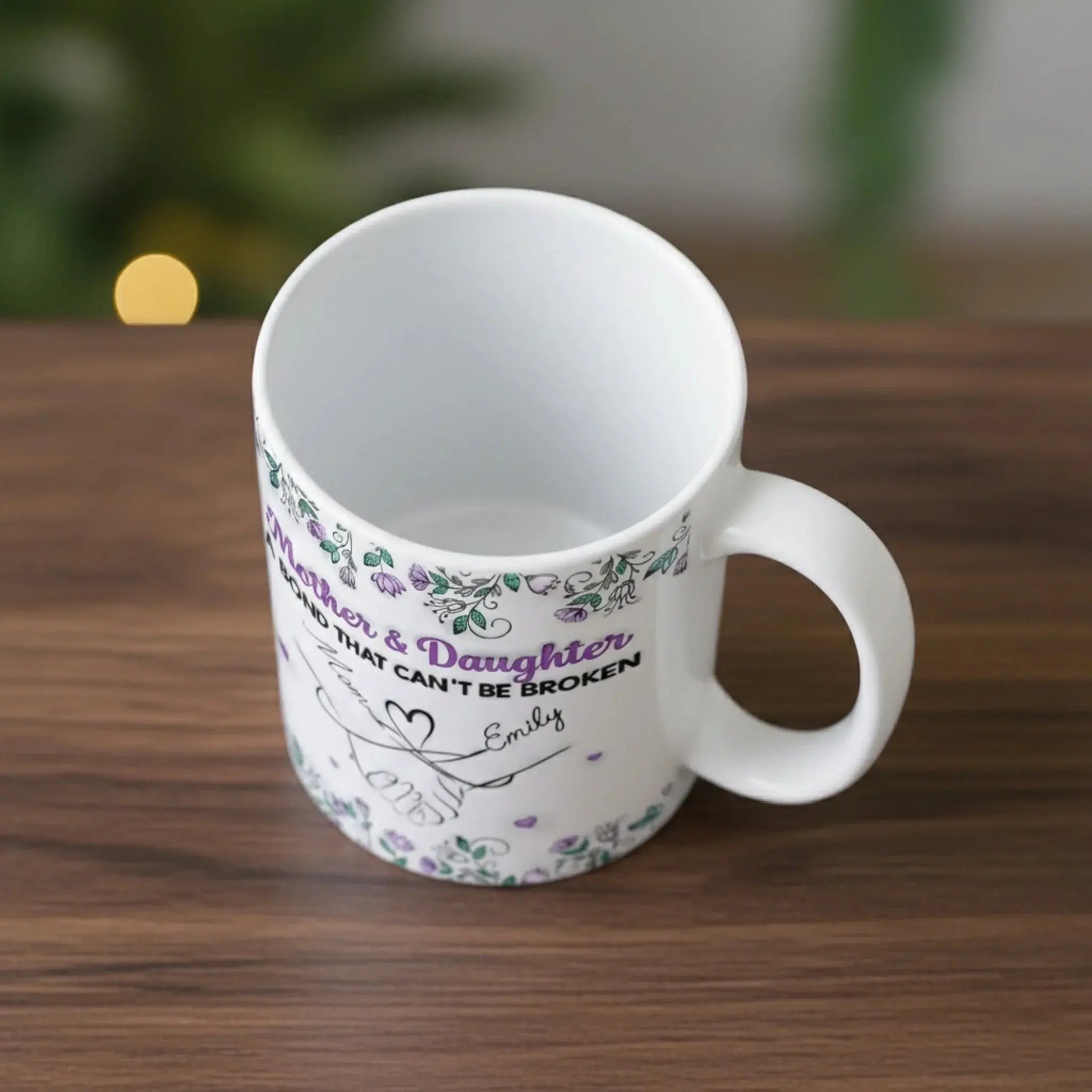 Custom Mug - Personalized Birthday Gifts For Mom, Daughter - Love Passed From Heart To Heart Printing Joy