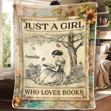 Custom Blanket - Personalized Bookish Gifts For Book Lovers, Bookworms, Readers - Lost In Stories Printing Joy