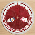 Custom Snowman Tree Skirt - Personalized Christmas Birthday Gifts For Mom, Dad, Brother, Sister, Kids - Warm Winter Wishes Printing Joy