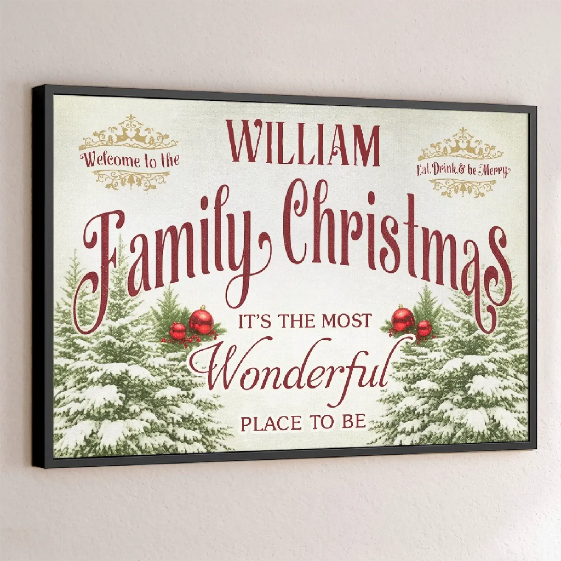 Custom Horizontal Poster - Personalized Christmas Birthday Gifts For Mom, Dad, Brother, Sister, Kids - Where Christmas Memories Never End Printify