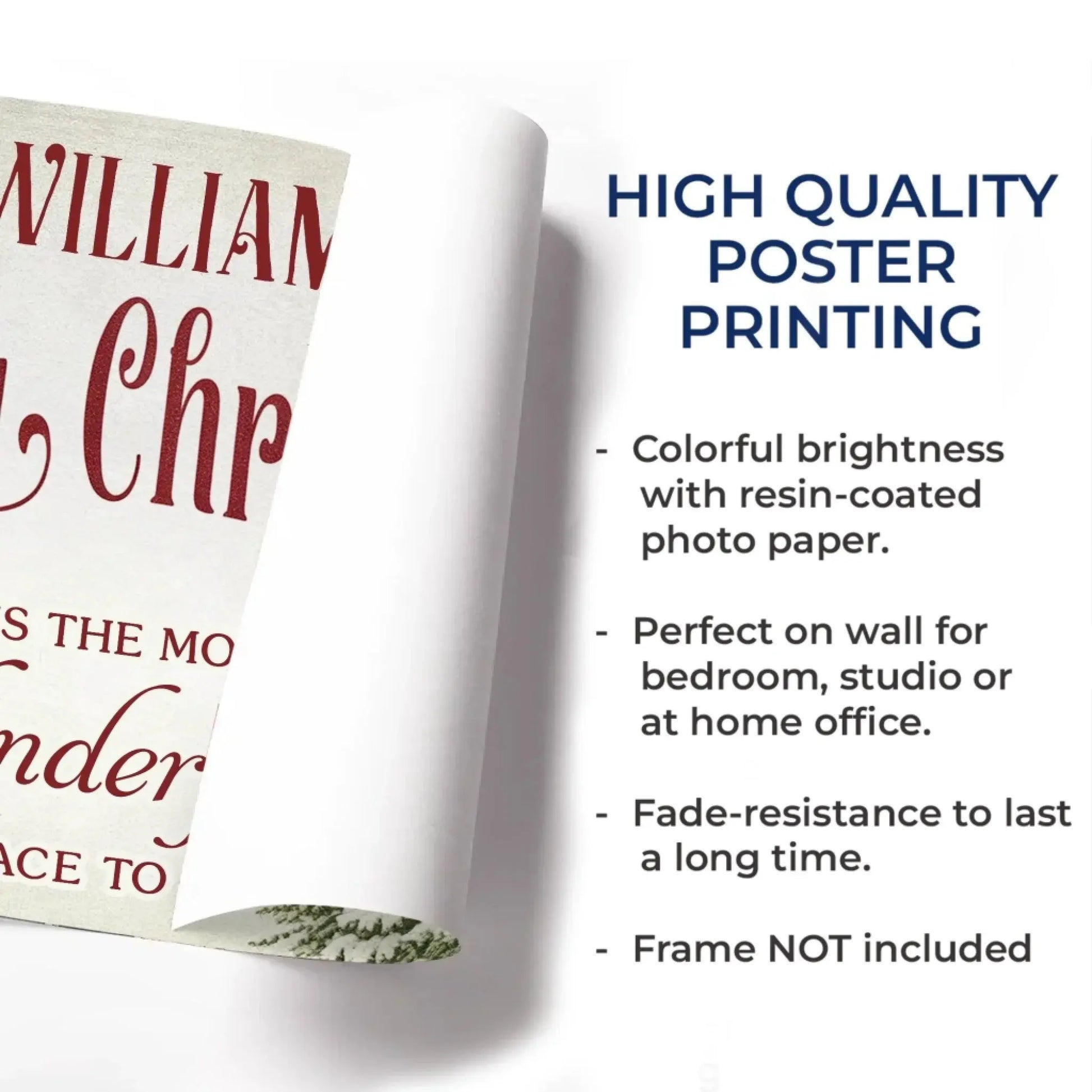 Custom Horizontal Poster - Personalized Christmas Birthday Gifts For Mom, Dad, Brother, Sister, Kids - Where Christmas Memories Never End Printify