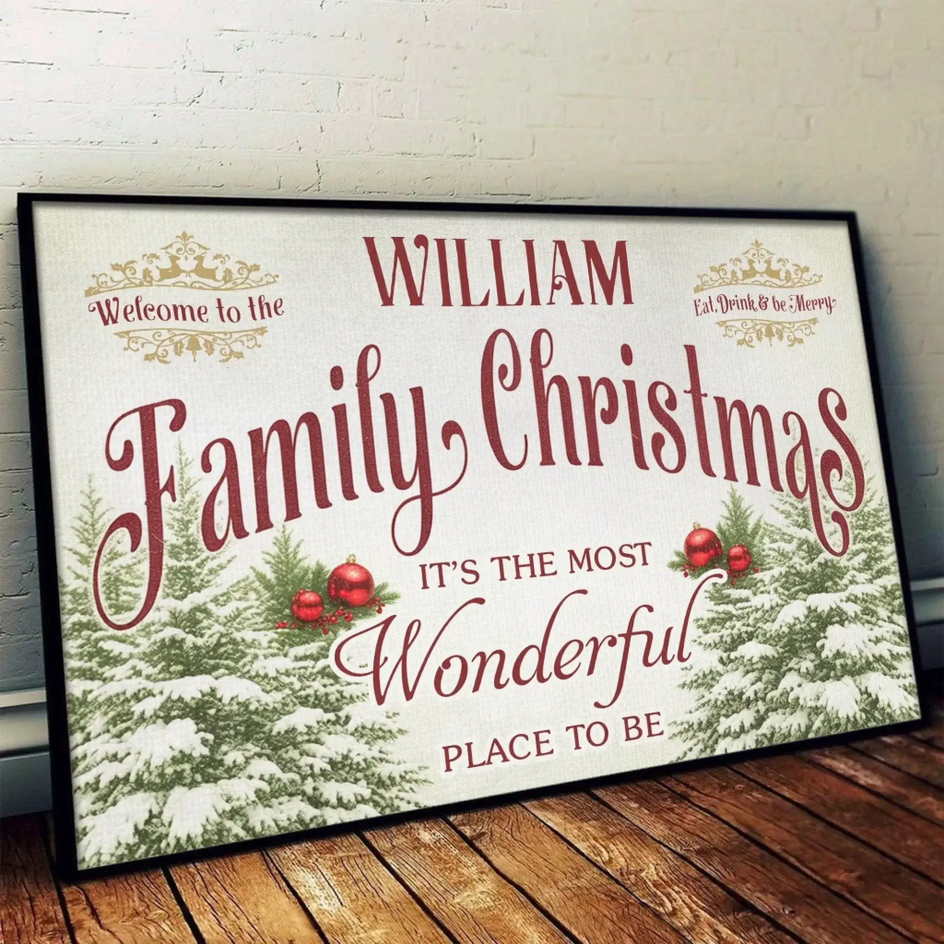 Custom Horizontal Poster - Personalized Christmas Birthday Gifts For Mom, Dad, Brother, Sister, Kids - Where Christmas Memories Never End Printify