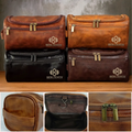 Personalized Leather Toiletry Bag Gift For Dad Husband Brother Grandpa Printingjoy