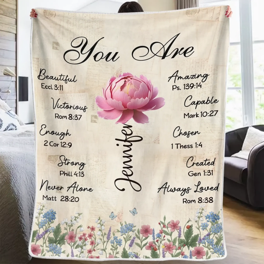 Custom Blanket - Personalized Birthday Gifts For Besties, Sisters, BFF, Family, Yourself - Created With Heart Printing Joy