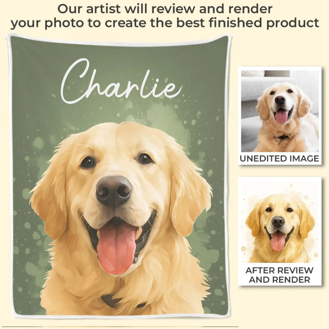 Custom Photo Blanket - Personalized Birthday Gifts For Dog Cat Lovers, Dog Dad And Mom, Cat Owners - Happiness On Four Paws Printbelle