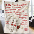 Custom Blanket – Personalized Birthday Gifts For Grandma, From Granddaughter – Another Year Of Being Loved Printing Joy