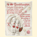 Custom Blanket – Personalized Birthday Gifts For Grandma, From Granddaughter – Another Year Of Being Loved Printing Joy