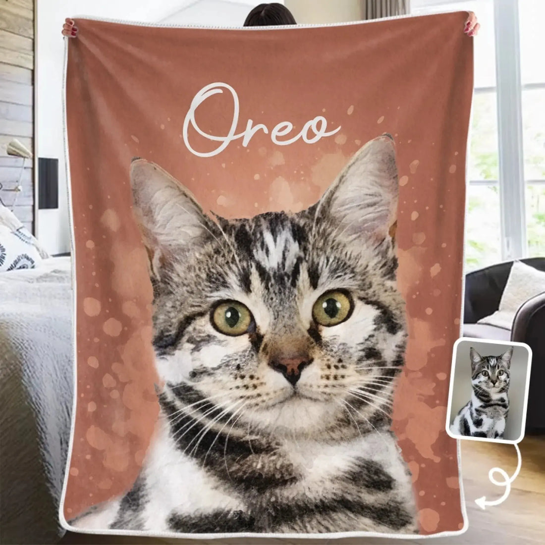 Custom Photo Blanket - Personalized Birthday Gifts For Dog Cat Lovers, Dog Dad And Mom, Cat Owners - Happiness On Four Paws Printbelle