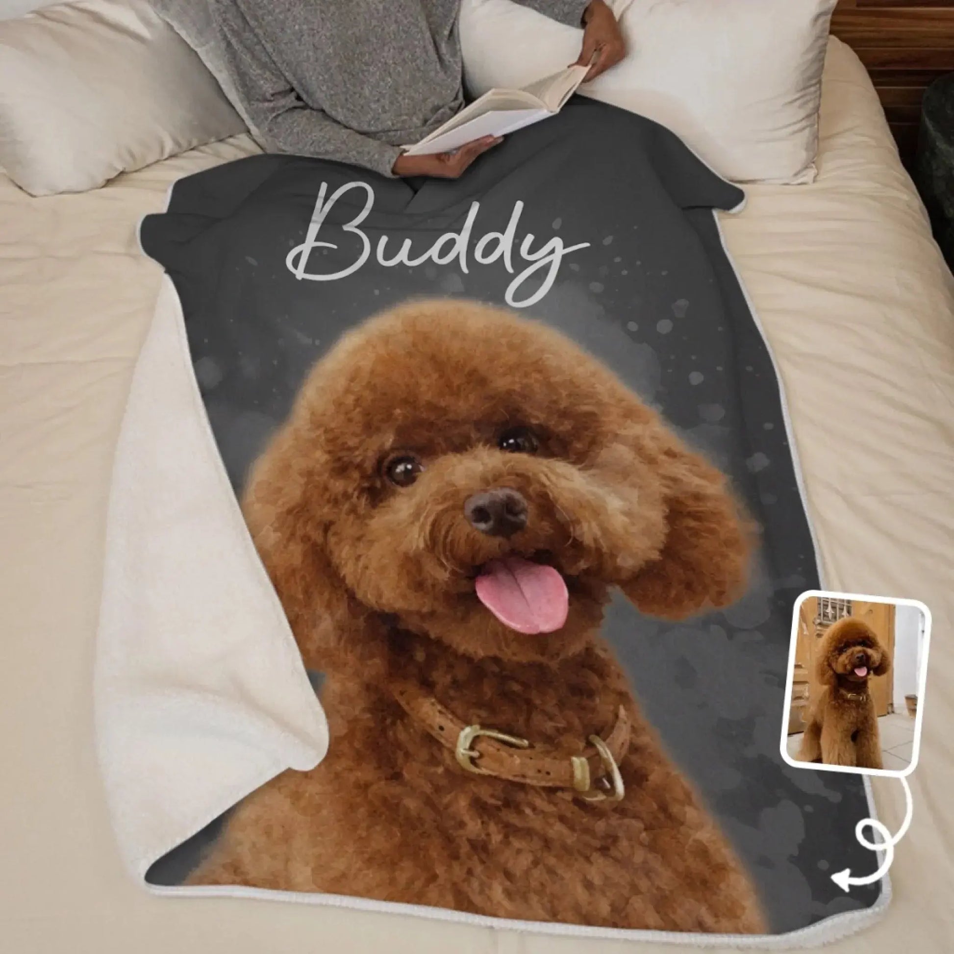 Custom Photo Blanket - Personalized Birthday Gifts For Dog Cat Lovers, Dog Dad And Mom, Cat Owners - Happiness On Four Paws Printbelle