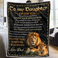 Custom Blanket - Personalized Birthday Gifts For Dad, Son, Daughter, Grandson, Granddaughter - You Mean The World Printing Joy