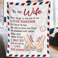 Custom Blanket - Personalized Anniversary Wedding Gifts For Husband And Wife, Him And Her - Love Built With Patience Printing Joy
