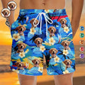 Custom Photo Hawaiian Beach Shorts – Life Is Better With Sandy Paws – Personalized Summer Gift Printing Joy