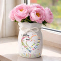 Custom Flower Vase With Ribbon – Personalized Gift for Mom & Grandma – My Favorite People Call Me Grandma Printing Joy