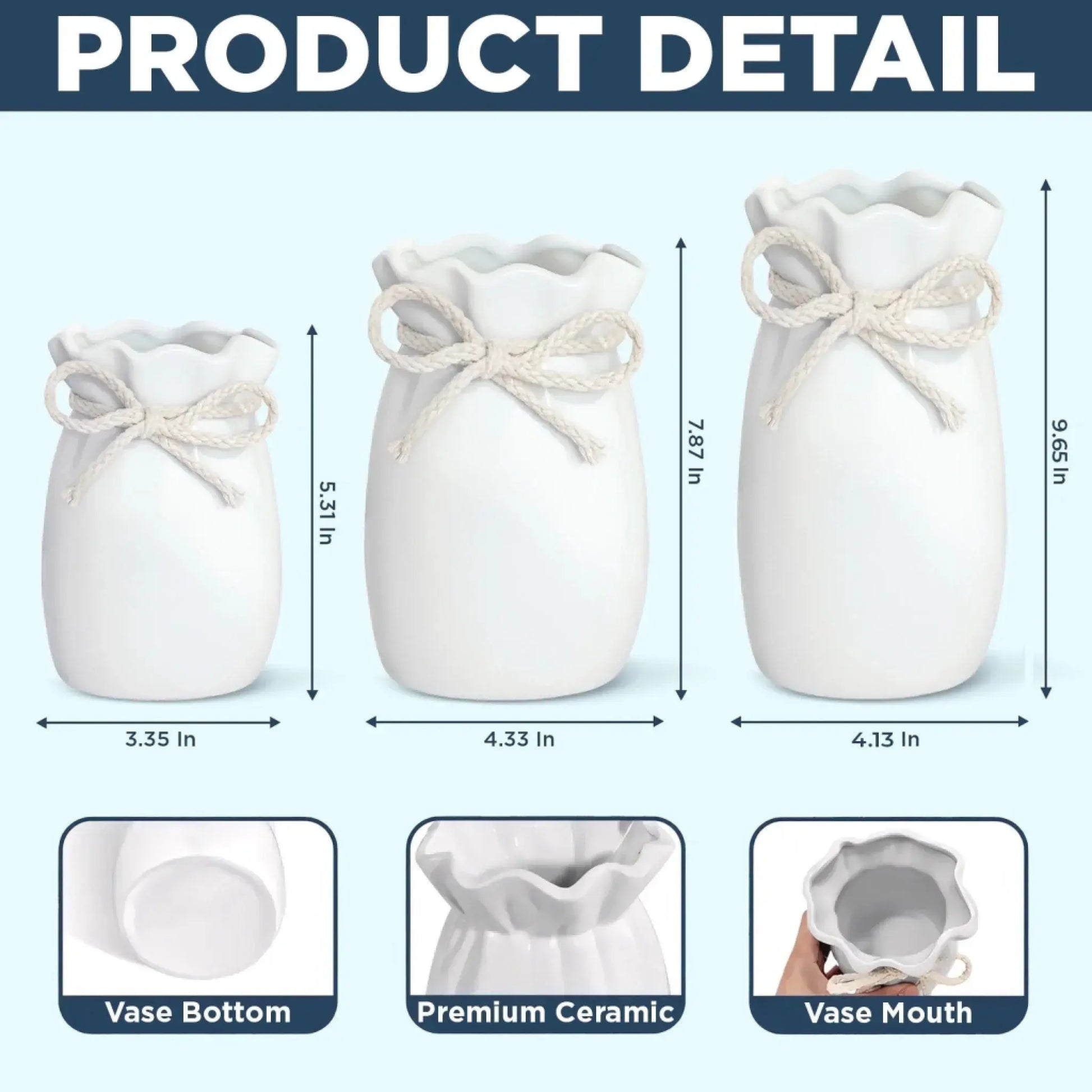 Custom Flower Vase With Ribbon – Personalized Gift for Mom & Grandma – My Favorite People Call Me Grandma Printing Joy