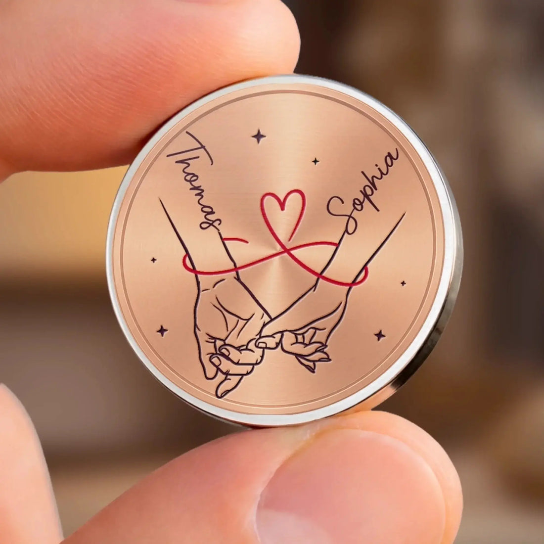 Custom Pocket Hug - Personalized Anniversary Wedding Gifts For Husband And Wife, Him And Her - My Everyday Reminder Printing Joy