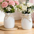 Custom Flower Vase With Ribbon – Personalized Gift for Mom & Grandma – My Favorite People Call Me Grandma Printing Joy