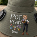 Custom Solar Fan Hat – Personalized Gardening Gift – Let Her Garden Grow Printing Joy