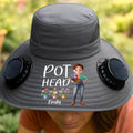 Custom Solar Fan Hat – Personalized Gardening Gift – Let Her Garden Grow Printing Joy