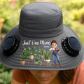 Custom Solar Fan Hat – Rooted In Pure Botanical Joy – Personalized Gardening Gift Printing Joy