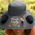 Custom Solar Fan Hat – CEO Of The Little Backyard – Personalized Gardening Gift Printing Joy