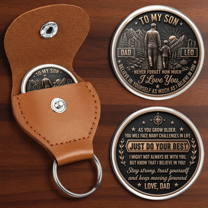 Custom Pocket Hug - Personalized Birthday Gifts For Son - Follow Your Heart And Compass Printing Joy