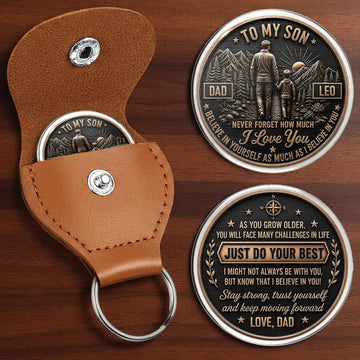 Custom Pocket Hug - Personalized Birthday Gifts For Son - Follow Your Heart And Compass Printing Joy