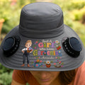 Custom Solar Fan Hat – My Personal Oasis – Personalized Gardening Gift Printing Joy